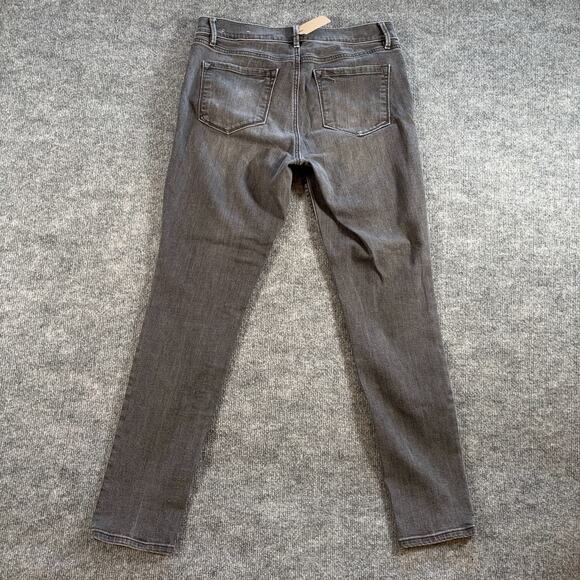 LOFT Modern Skinny Jeans Gray Black Faded Wash Size 30/10 Women’s Stretch Denim - Picture 2 of 9